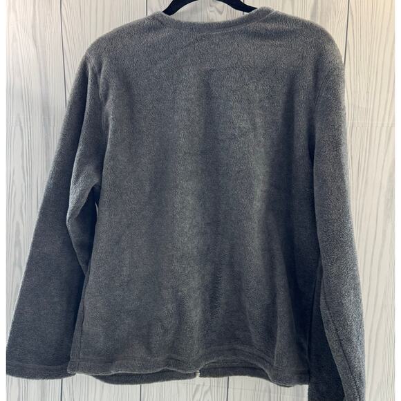 Vintage Croft Barrow Cardinal Fleece Womens Full Zip Size XL Gray  Embroidered - Picture 2 of 7